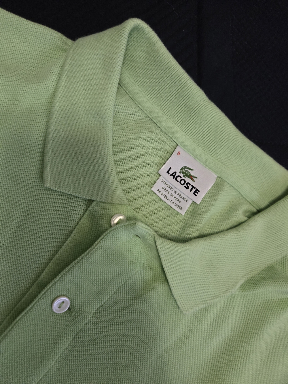 Lacoste Men's Pique Polo in Mint Green Missing Size Tah